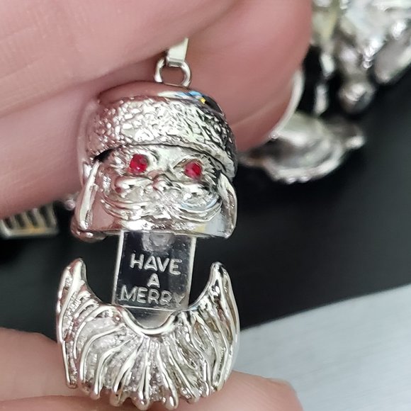 ELCO Sterling Silver Charm Bracelet, Double Chain with Ball Accents/Heart 7.25" - Picture 9 of 17